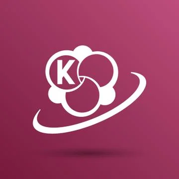 Molecule icon atom vector chemistry symbol element Stock Illustration