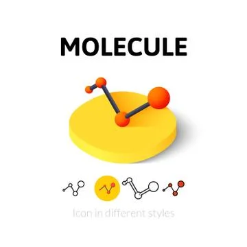 Molecule icon in different style Stock Illustration