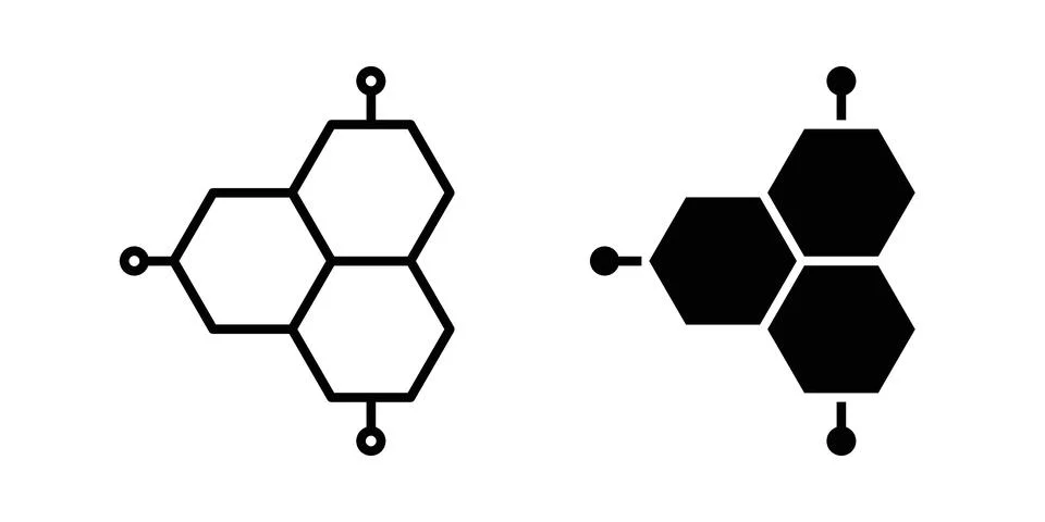 Molecule icon graphic element. web icon set Stock Illustration