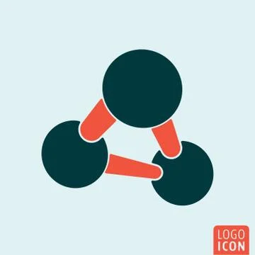 Molecule icon isolated Stock Illustration