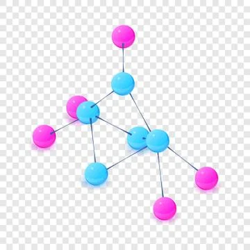 Molecule icon, isometric 3d style イラスト素材