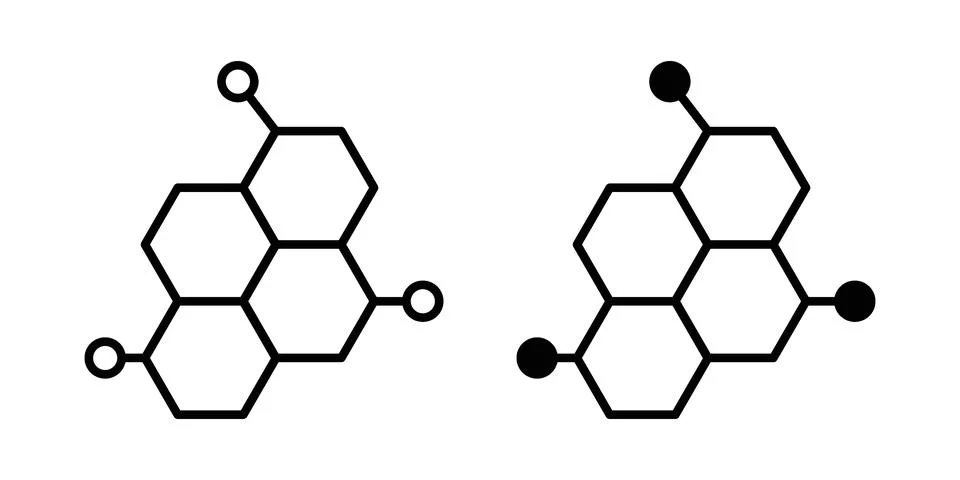 Molecule icon or illustration vector symbols Stock Illustration