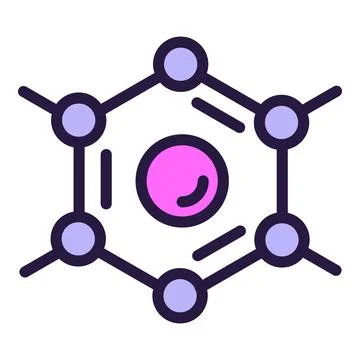 Molecule icon outline . Genetic engineering Illustrazione stock