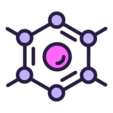 Molecule icon outline vector. Genetic engineering Illustrazione stock