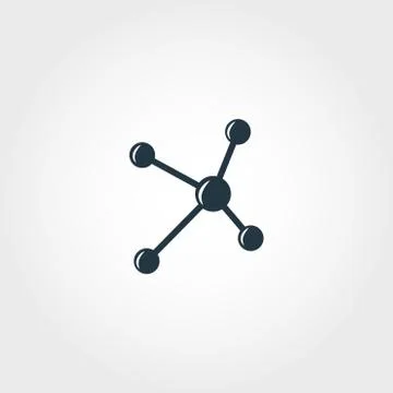 Molecule icon. Premium monochrome design from education icon collection Stock Illustration