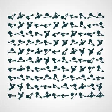 Molecule icon set Stock Illustration