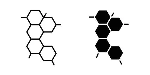 Molecule icon symbol. Flat Vector illustration Stock Illustration