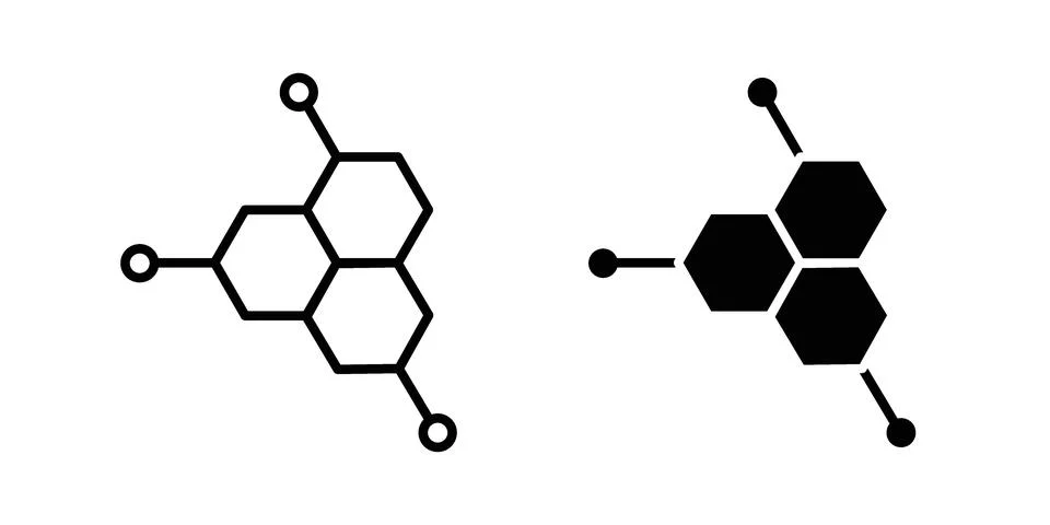 Molecule icon vector design illustrations Stock Illustration