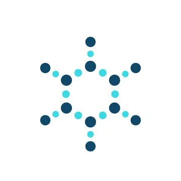 Molecule icon, vector logo Stock Illustration