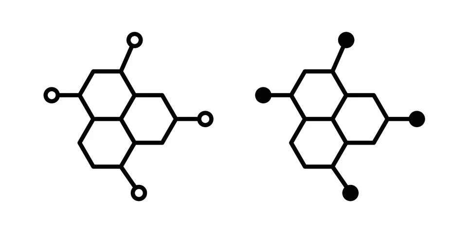Molecule icon for web projects Stock Illustration