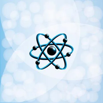Molecule illustration over blue background Stock Illustration