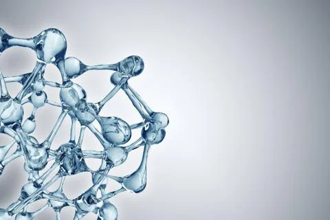 Molecule illustration over blue background, Life and biology, medicine 스톡 일러스트