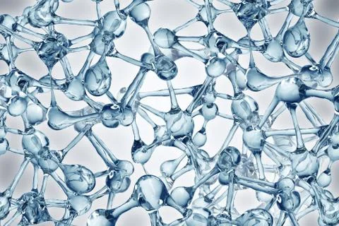 Molecule illustration over blue background, Life and biology, medicine Stockillustratie