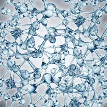 Molecule illustration over blue background, Life and biology, medicine 스톡 일러스트