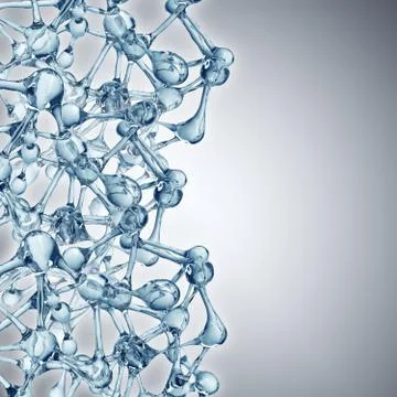 Molecule illustration over blue background, Life and biology, medicine 스톡 일러스트