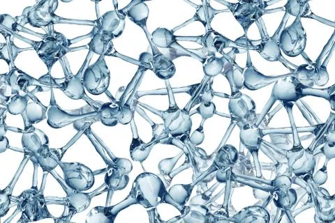 Molecule illustration over blue background, Life and biology, medicine 스톡 일러스트