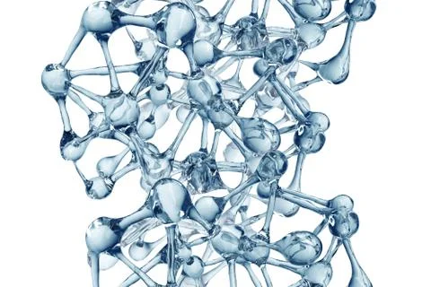 Molecule illustration over blue background, Life and biology, medicine Stockillustratie