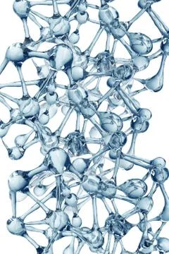 Molecule illustration over blue background, Life and biology, medicine 스톡 일러스트