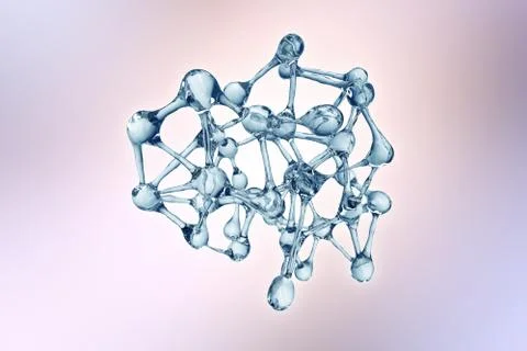 Molecule illustration over blue background, Life and biology, medicine 스톡 일러스트