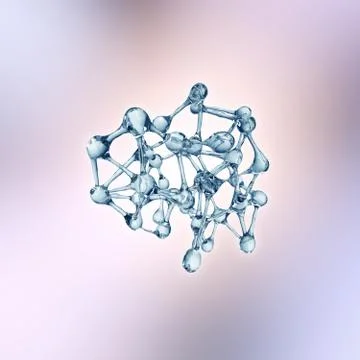 Molecule illustration over blue background, Life and biology, medicine 스톡 일러스트