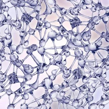 Molecule illustration over blue background, Life and biology, medicine 스톡 일러스트