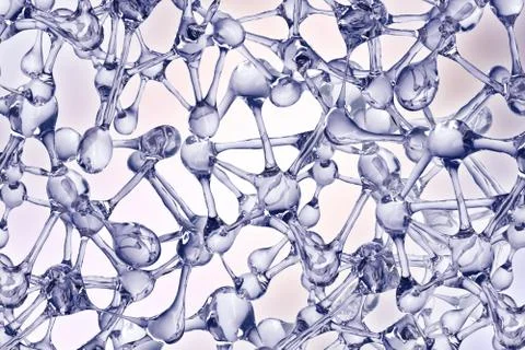 Molecule illustration over blue background, Life and biology, medicine 스톡 일러스트