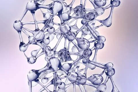 Molecule illustration over blue background, Life and biology, medicine Stockillustratie