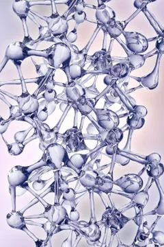 Molecule illustration over blue background, Life and biology, medicine 스톡 일러스트