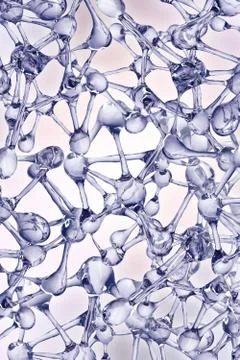 Molecule illustration over blue background, Life and biology, medicine 스톡 일러스트