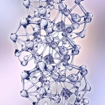 Molecule illustration over blue background, Life and biology, medicine Stockillustratie