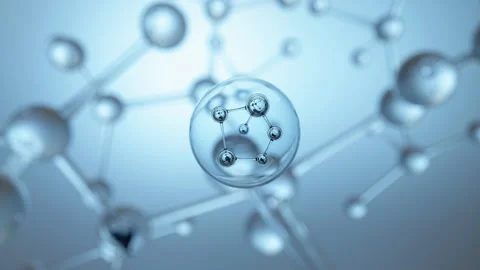 Molecule inside Bubble Stock Footage 194258648