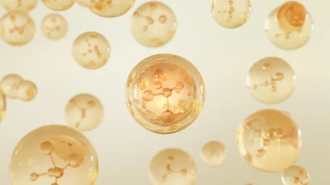 Molecule inside a liquid bubble. Essence Ball Molecules 動画素材 271579626