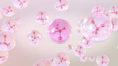 Molecule inside a liquid bubble. Essence Ball Molecules. 動画素材 274651274
