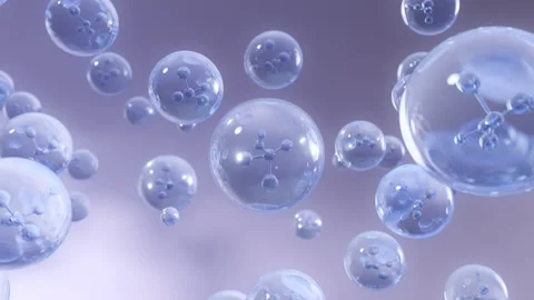 Molecule inside a liquid bubble. Essence Ball Molecules. 動画素材 275337765