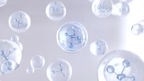 Molecule inside a liquid bubble. Stock Footage 270764939