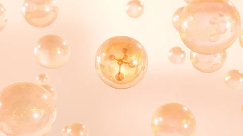 A molecule inside a liquid bubble. 動画素材 272256093