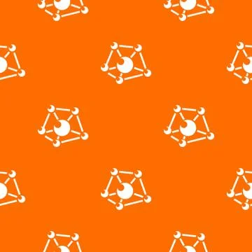 Molecule lab pattern orange Stock Illustration