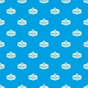 Molecule life pattern seamless blue 스톡 일러스트