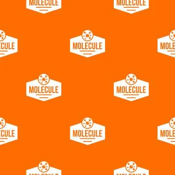 Molecule life pattern vector orange イラスト素材