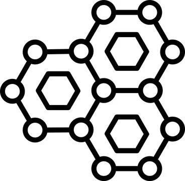 Molecule Line Icon Design Stock Illustration