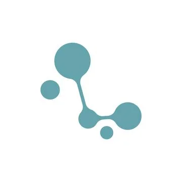 Molecule logo icon Illustrazione stock