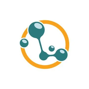 Molecule logo icon Stock Illustration