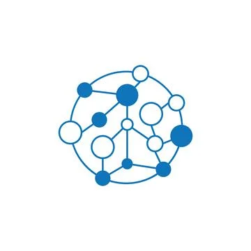 Molecule logo illustration Illustrazione stock