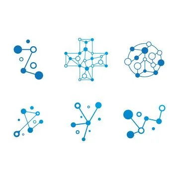 Molecule logo illustration Stock Illustration