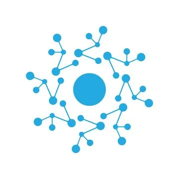 Molecule logo illustration 스톡 일러스트