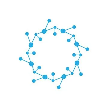 Molecule logo illustration Stock Illustration