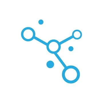 Molecule logo illustration Illustrazione stock