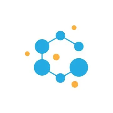 Molecule logo illustration 스톡 일러스트