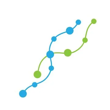 Molecule logo illustration Illustrazione stock