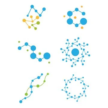 Molecule logo illustration Stock Illustration